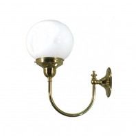 Lighting Inspiration-Polished Brass Range-Luke 1/LT W/B Brass Sphere 6” Opal Gloss